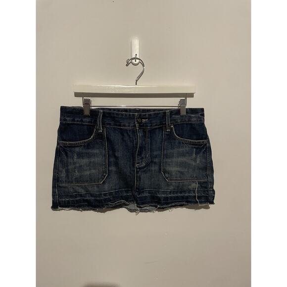 Y2K Abercrombie Fitch Jean Mini Skirt Size 6 - Picture 1 of 6